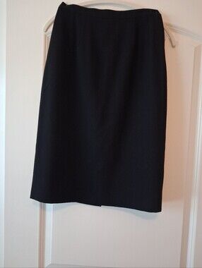 Wool Black Business Academia Heritage Skirt Size S
